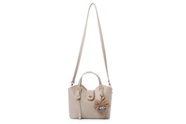 Lucky Bees Bolso de Hombro Crema 25x11x21 cm en Cuero de Polivinilo
